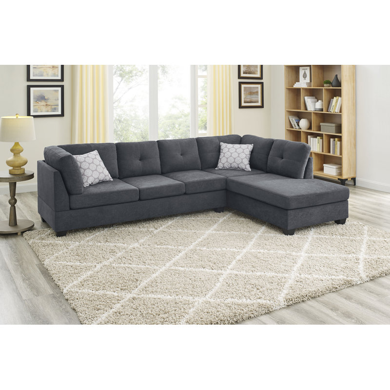 Ebern Designs Pompidou 107 Right Hand Facing Modular Sectional With Ottoman Wayfair