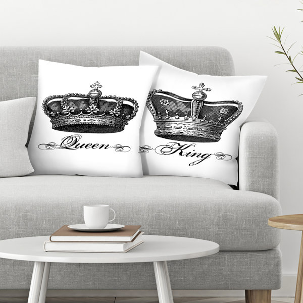 King And Queen Throw Pillows Wayfair