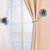 Just E Joy 2PCS Clear Crystal Curtain Holdbacks Metal Crystal Glass Curtain Holdback Wall Tie Back Hooks Hanger Holder