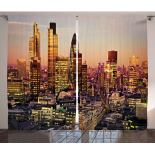 New York Curtains Wayfair Easton New York Graphic Print Text Semi Sheer Rod Pocket Curtain Panels Set Of 2