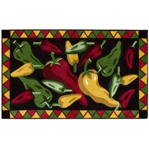 Greenmeadow Black Chili Peppers Area Rug