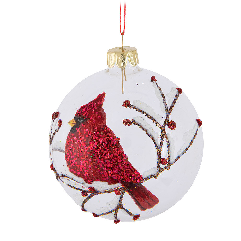 The Holiday Aisle® Cardinal Ball Ball Ornament | Wayfair