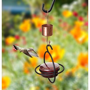 2 TWO QUALITY Hummingbird Feeder with Hanging Iron Hook Garden Collection 