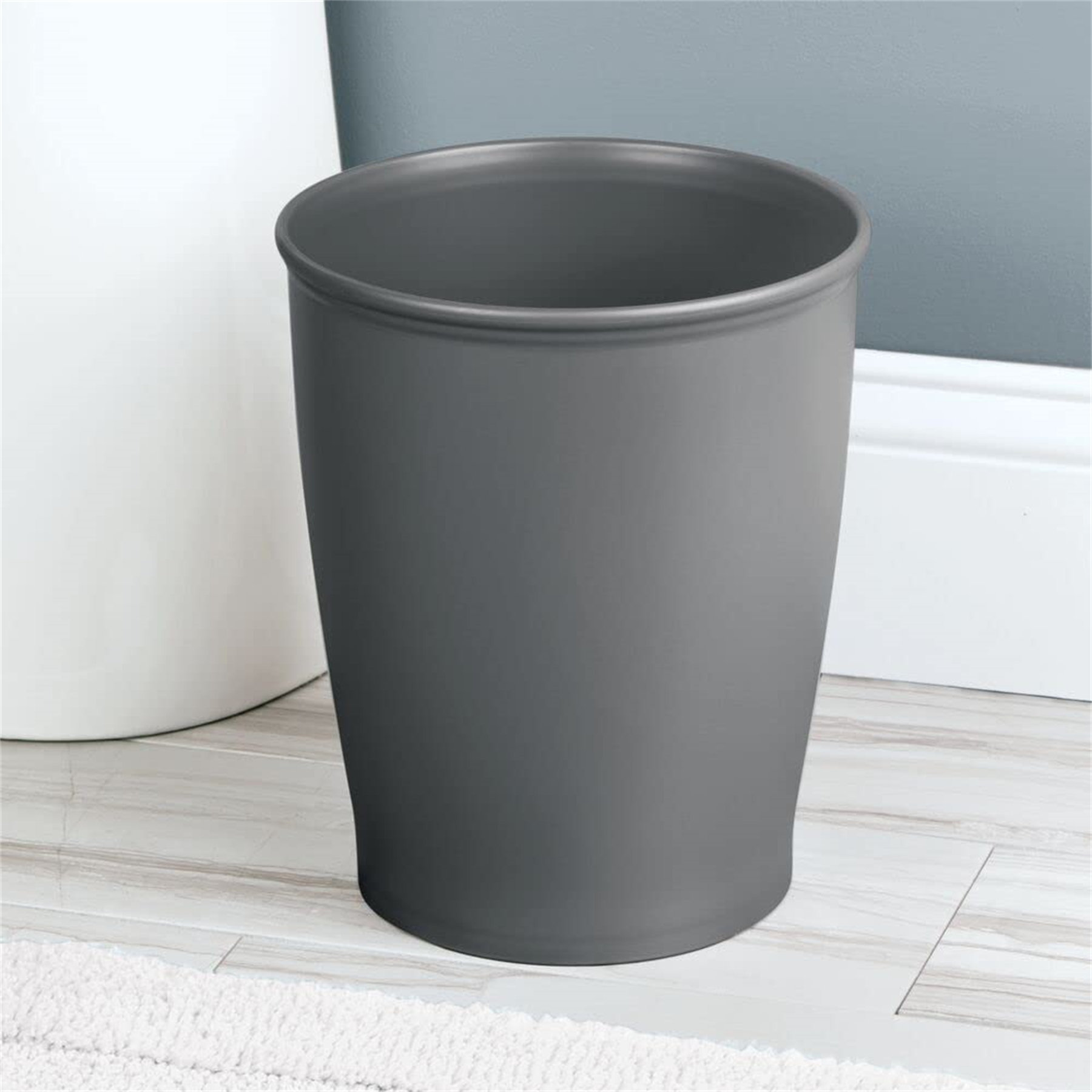 Wastebasket Trash Can Toilet Bowl Brush mDesign Bathroom Storage Accessory Set 