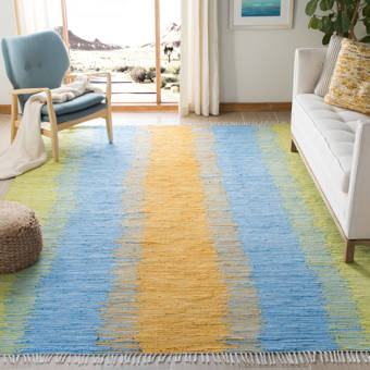 Charlton Home Ansel Blue Yellow Area Rug Reviews Wayfair