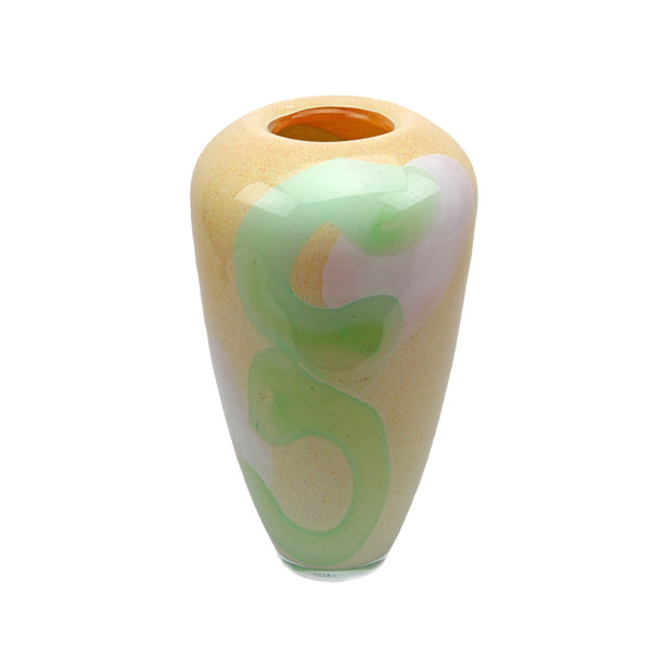 Orren Ellis Altan Yellow Green White 18 Glass Table Vase Wayfair