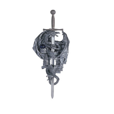 Medieval Dragon with Sword Figurine Trinx