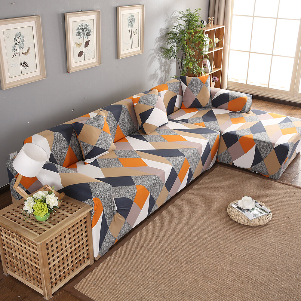 L-shaped Elastic Sofa Cover Sets Comfortable Corner Sofa Slipcover Protector 