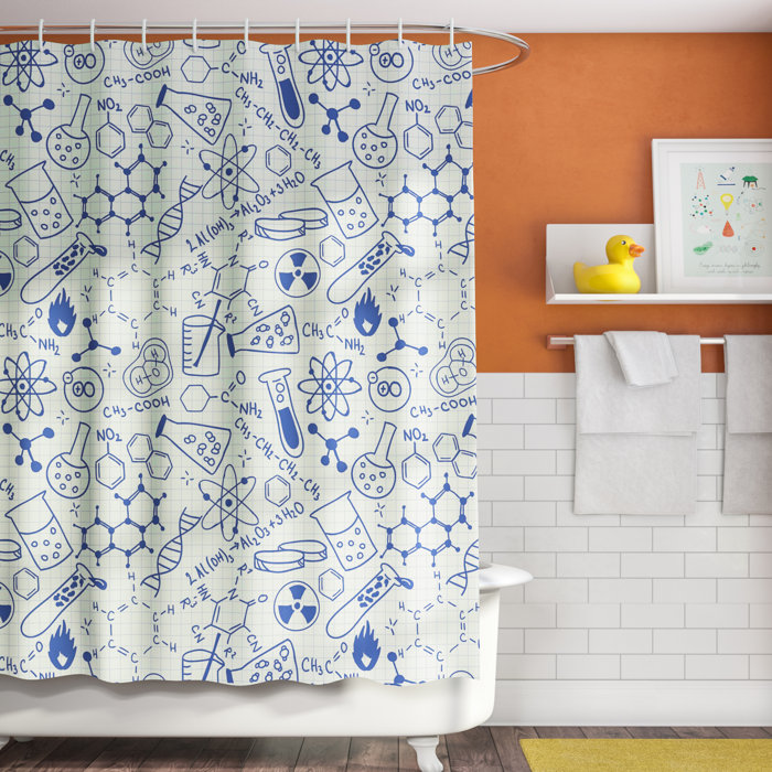 Viv Rae Esteban Geometry Chemistry Theme Single Shower Curtain