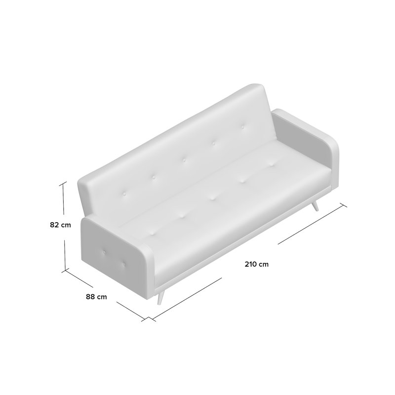George Oliver Hendricks 3 Seater Clic Clac Sofa Bed Reviews Hendricks 3 Seater Clic Clac Sofa Bed