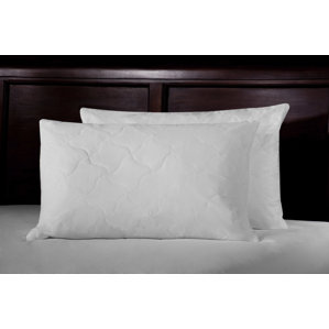Thread Count Quilted Lumbar Feathers Jumbo Pillow (Set of 2) by WellRest