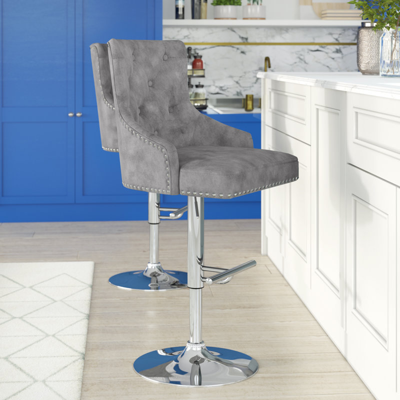 grey adjustable stool