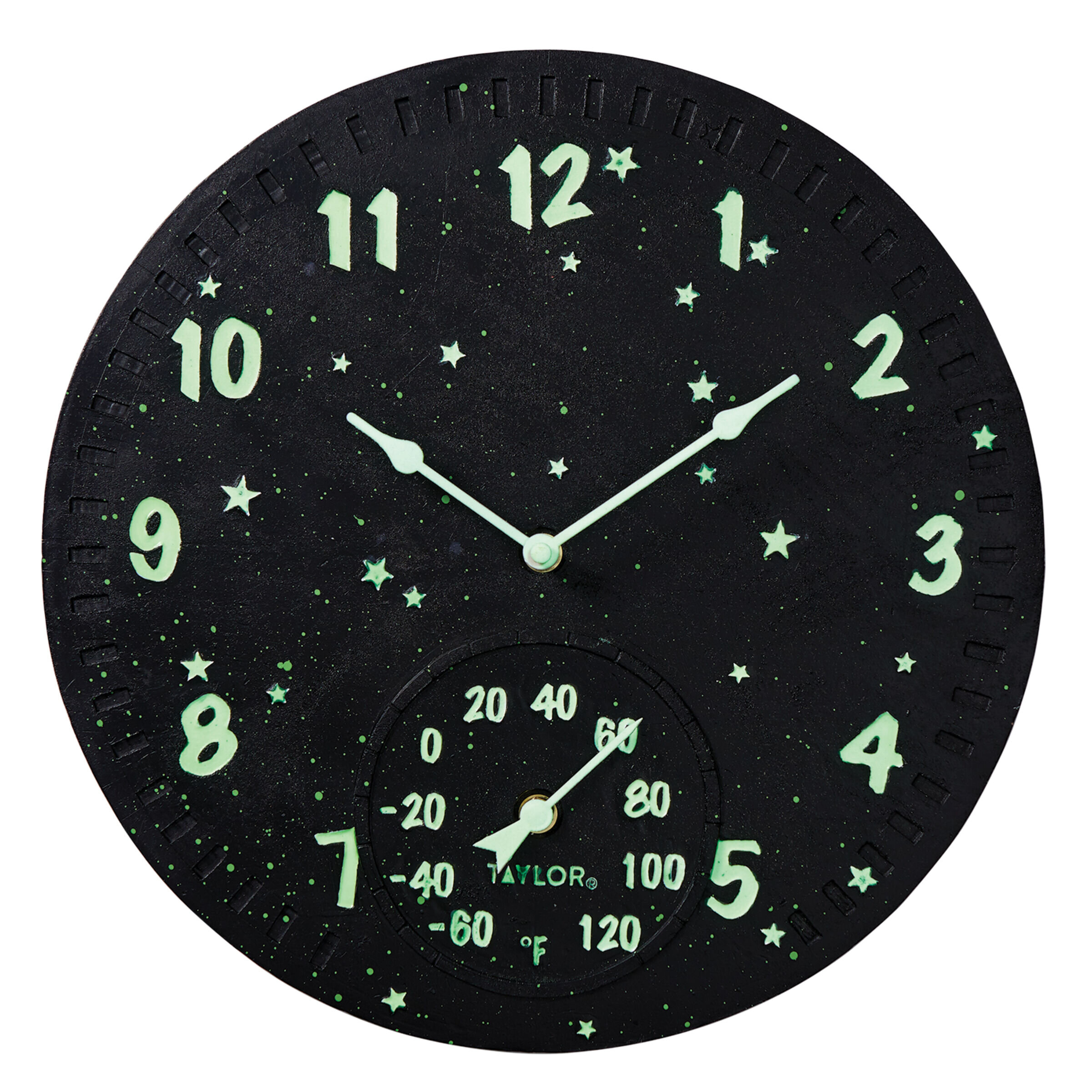 Springfield 14 Starfish Poly Resin Clock with Thermometer 