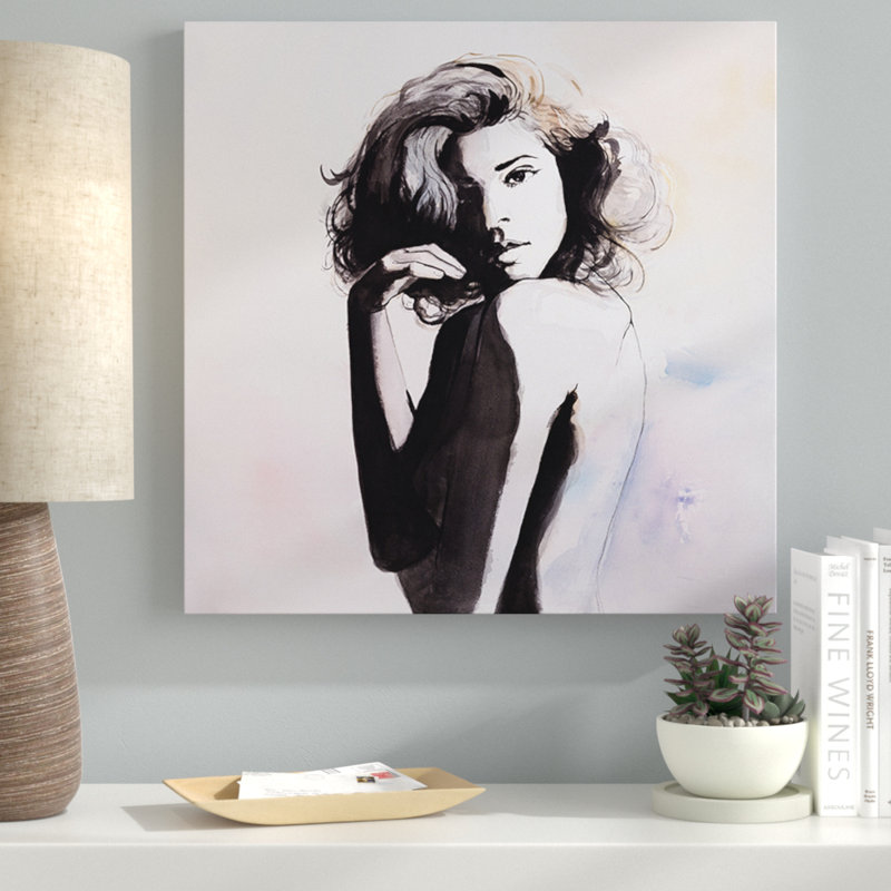 Ebern Designs Beautiful Young Woman Oil Painting Print On Wrapped Canvas Wayfair