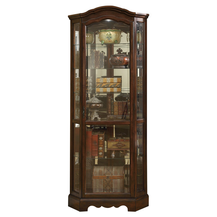 Darby Home Co Ferron Lighted Corner Curio Cabinet Reviews