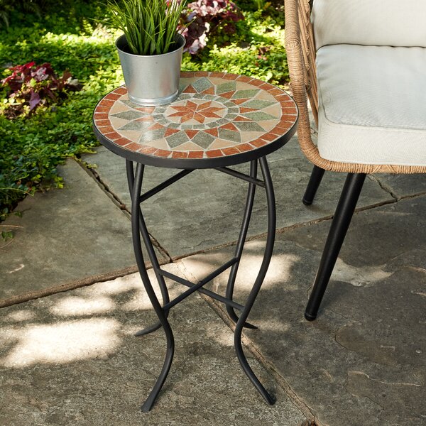 Outdoor Mosaic Side Table Wayfair