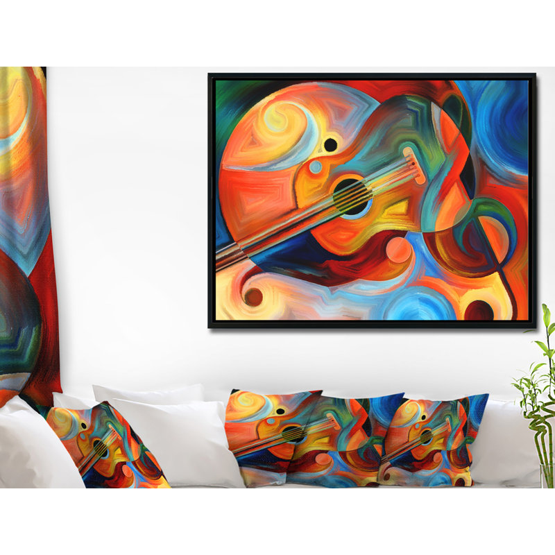 East Urban Home Music And Rhythm Framed Oil Painting Print On