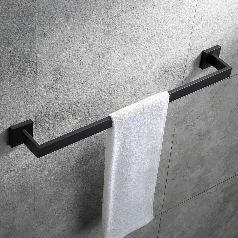 AngleSimple Stainless Steel 23.6" Wall Mounted Towel Bar & Reviews | Wayfair