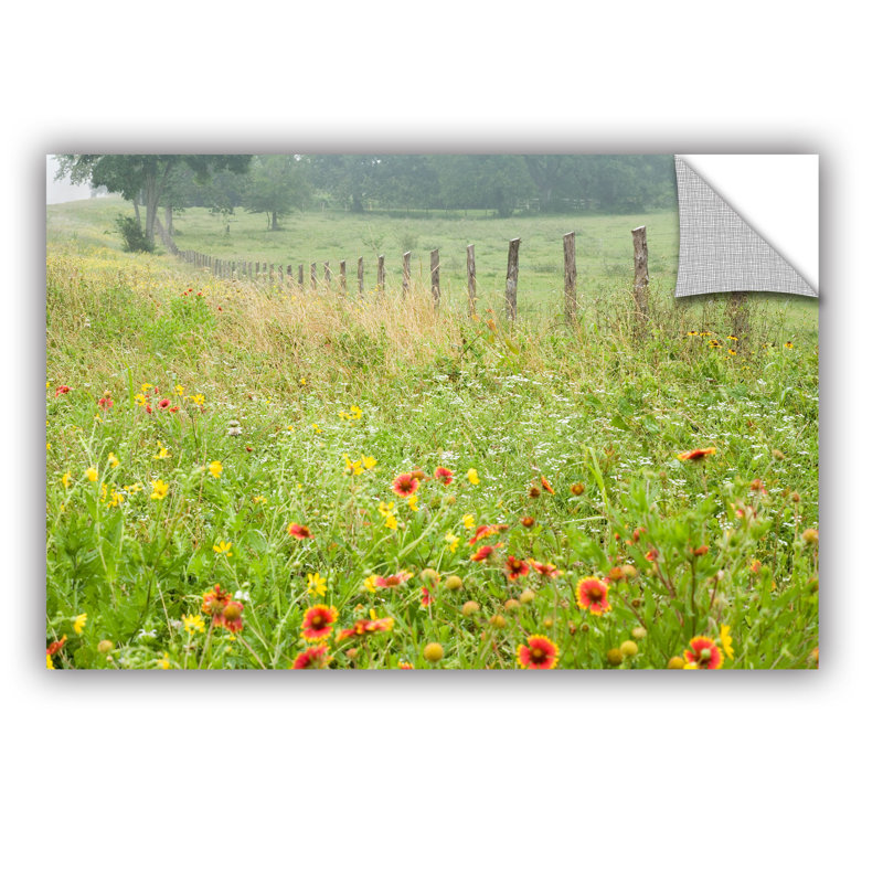 Flowers and Fences' Removable Wall Decal Size: 32" H x 48" W x 0.1" D