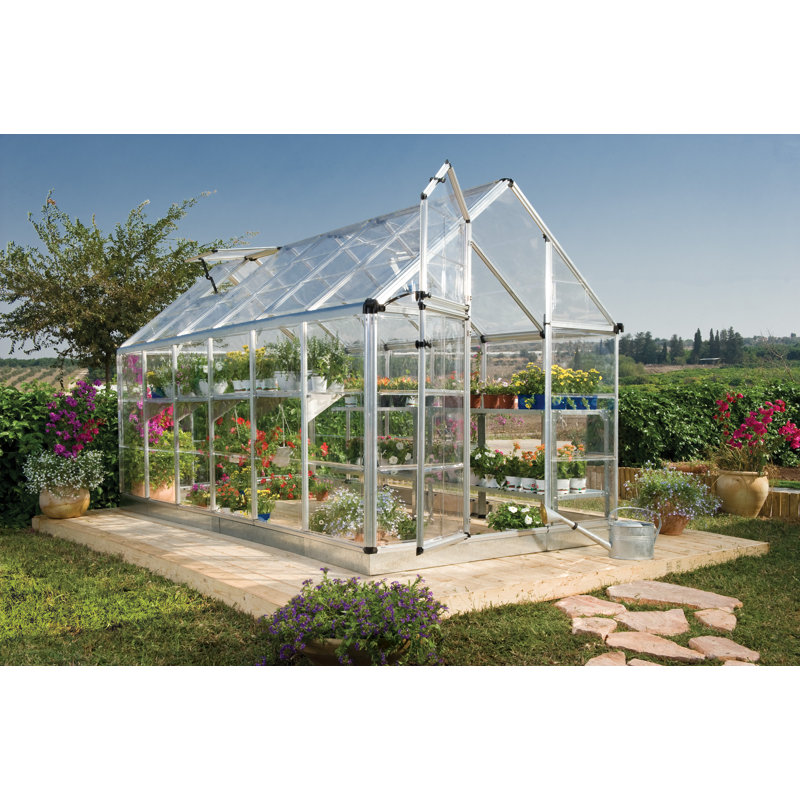 Palram Snap Grow 6 Ft W X 12 Ft D Polycarbonate Greenhouse Wayfair How to build a garden house without breaking your bank? snap grow 6 ft w x 12 ft d polycarbonate greenhouse
