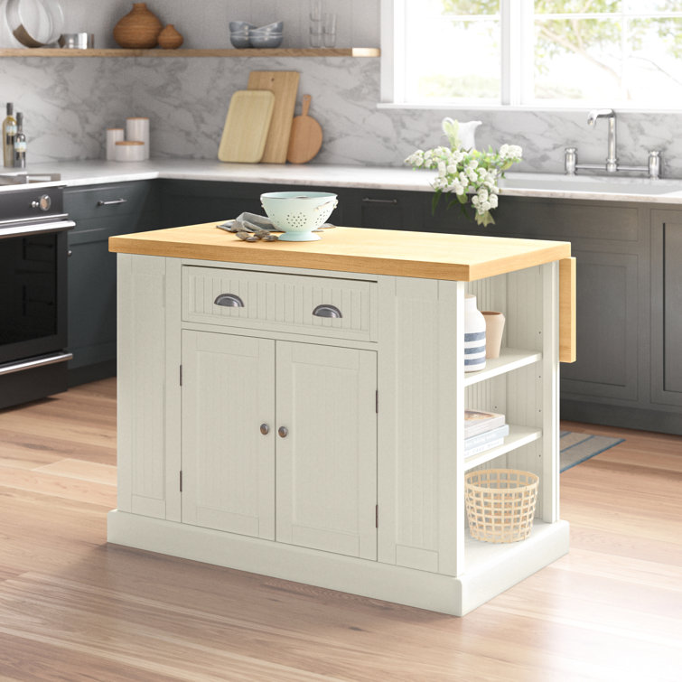 Swanscombe 48'' Wide Kitchen Island with Solid Wood Top