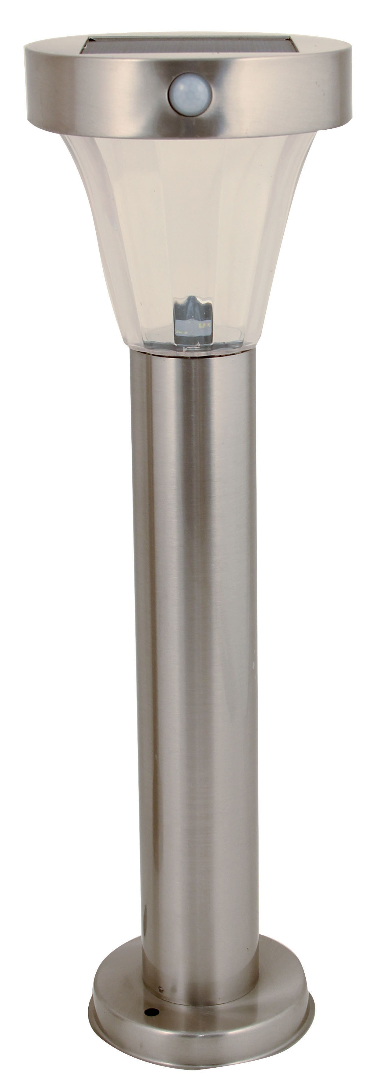 Ivy Bronx Solar Charged LED Floor Lamp. Stainless Steel. 220 Lumens