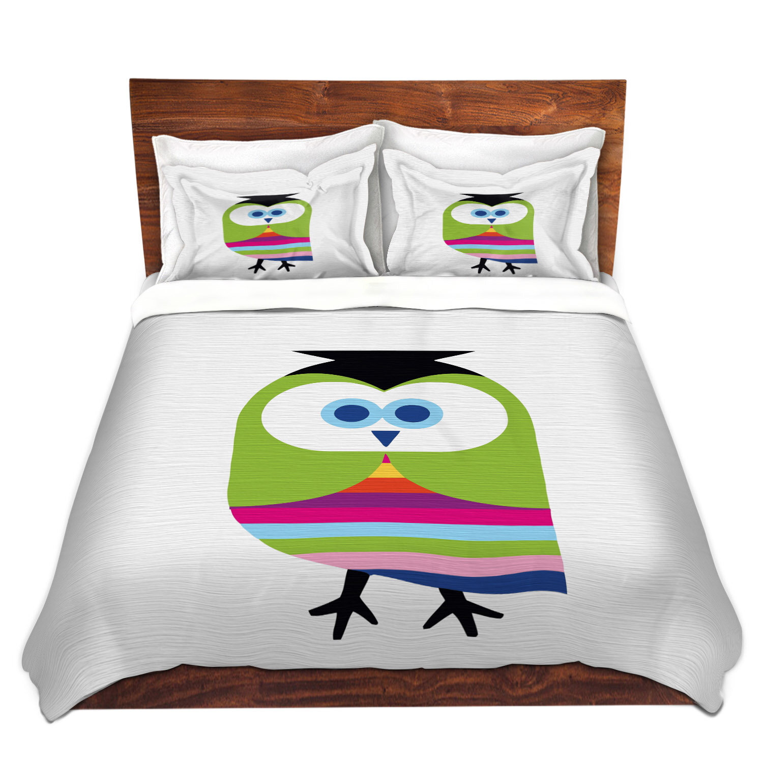 East Urban Home Rainbow Owl Duvet Cover Set Wayfair