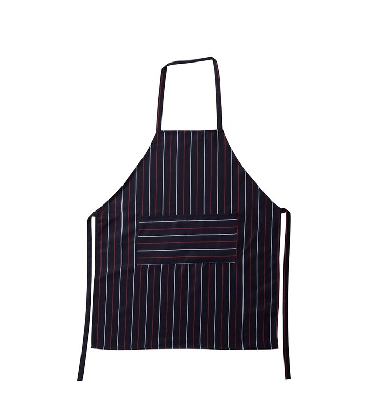 striped apron