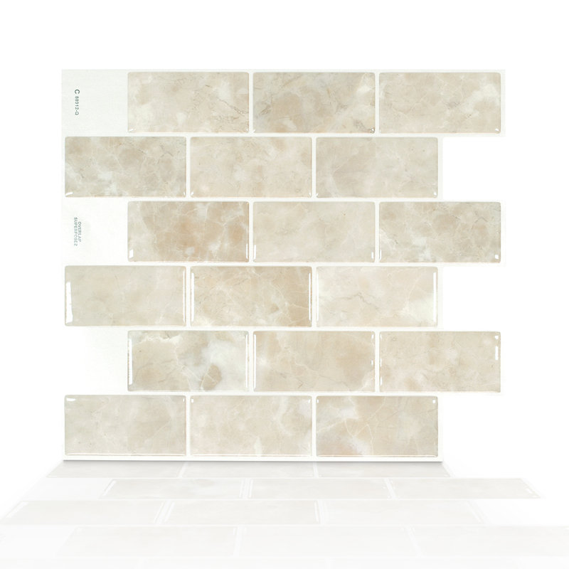 Smart Tiles Carrelage style métro en gel 2 po x 3 po brun ...
