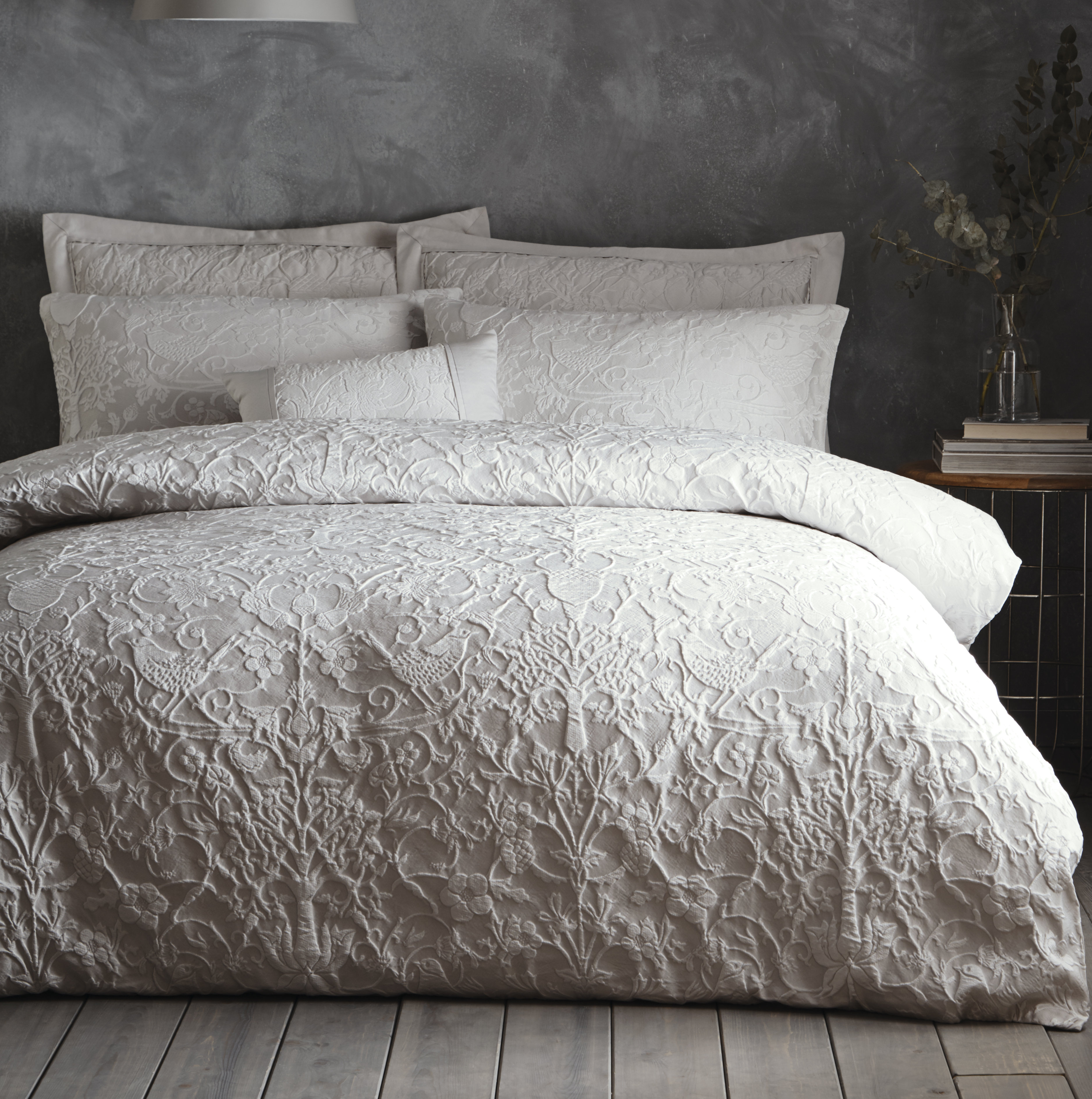 Amandes Jacquard Duvet Cover Set Scroll Jacquard Super King Duvet Cover