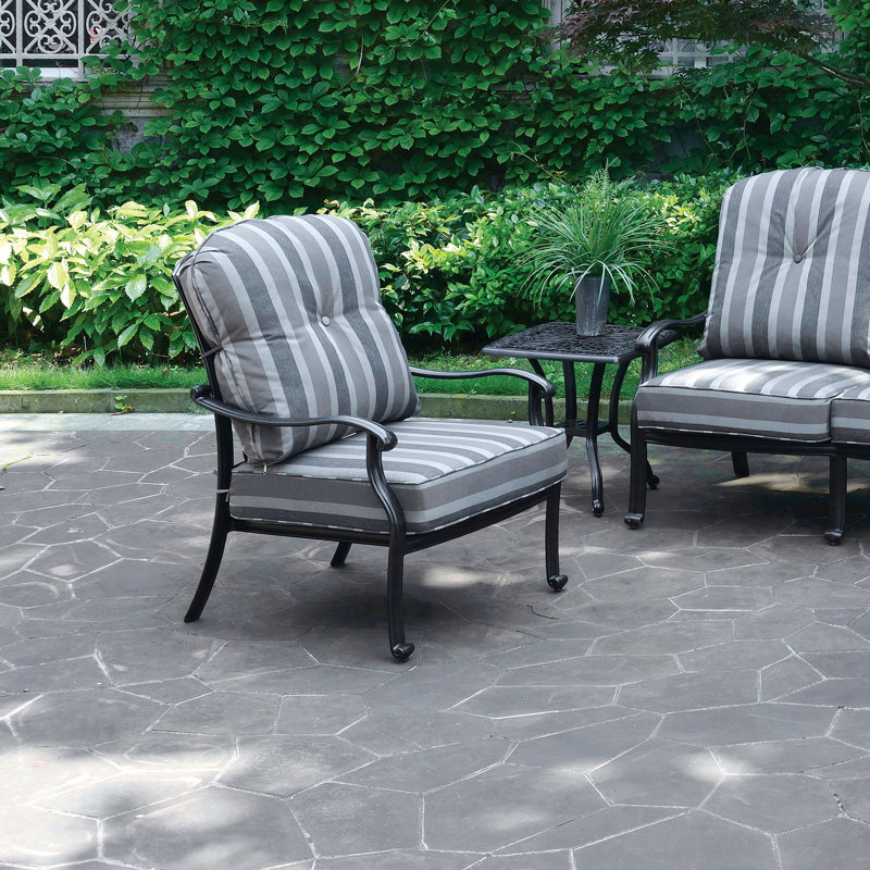 Bay Isle Home Montpelier Fabric Patio Chair With Cushions Wayfair