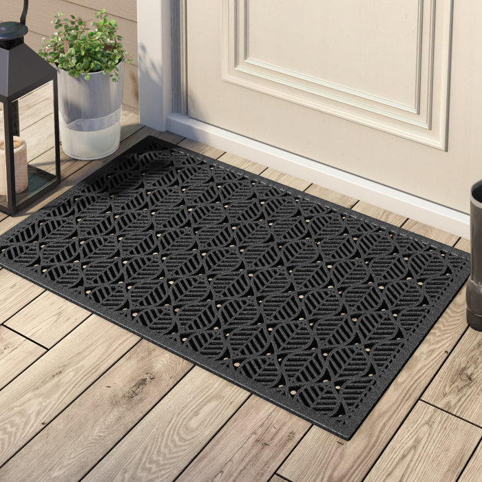 Symple Stuff Leaf Pattern Natural Rubber Residential Commercial 36