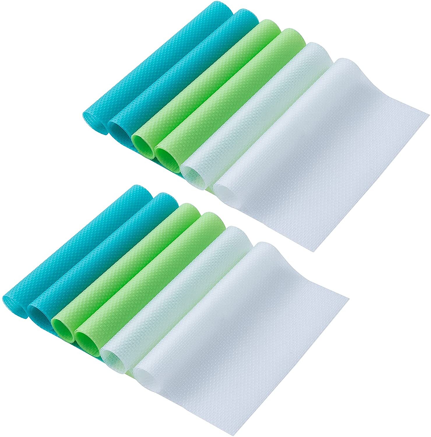 Colorful Cuttable Kitchen Cabinet Shelves Mat Washable Refrigerator Liners,Fridge Pad Easy to Clean Shelf Liner Wanapure 12 Pack Refrigerator Mats Non Adhesive Drawer Table Placemats