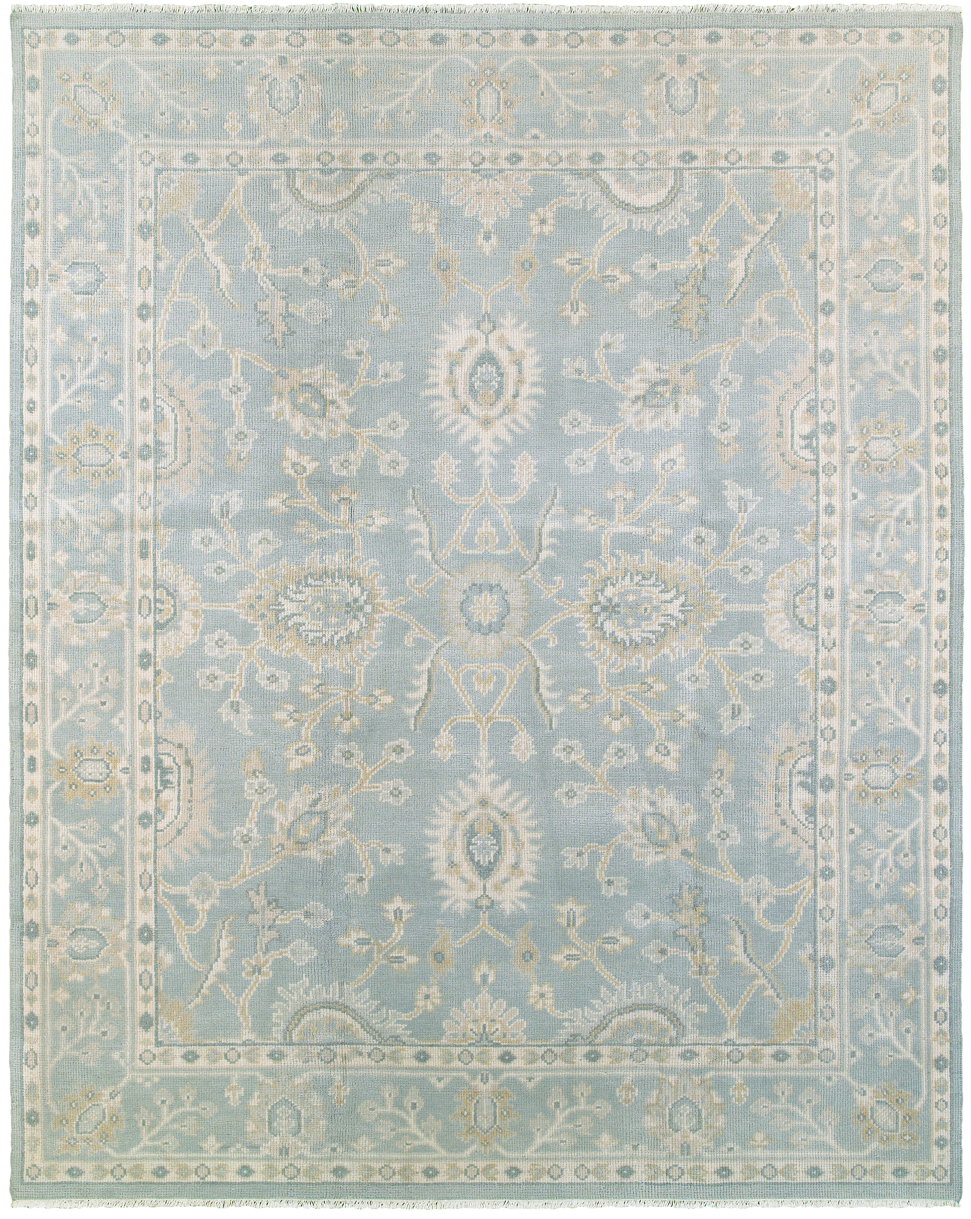 Bloomsbury Market Mcmanis Oriental Hand Knotted Wool Blue Area Rug Wayfair
