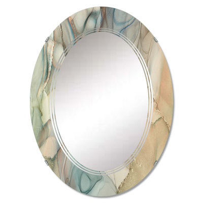 Samoti Grey Tender Liquid Art I - Frameless Bathroom / Vanity Mirror