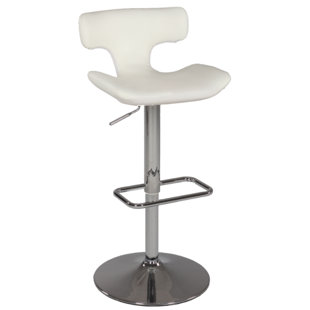 Go to store & view more images Chintaly Imports Pneumatic Gas Adjustable Height Swivel Bar Stool