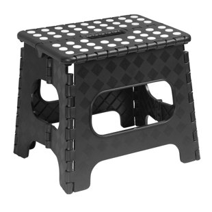 Folding Step Stool with Dots