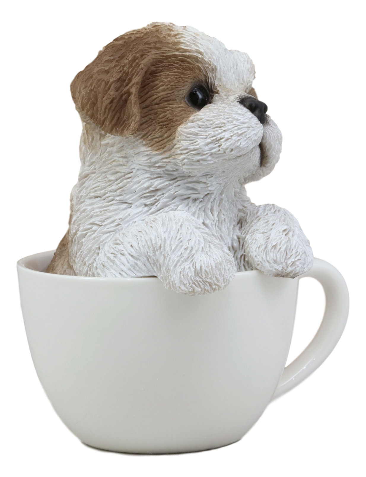 massillon realistic adorable shih tzu dog in teacup figurine august grove