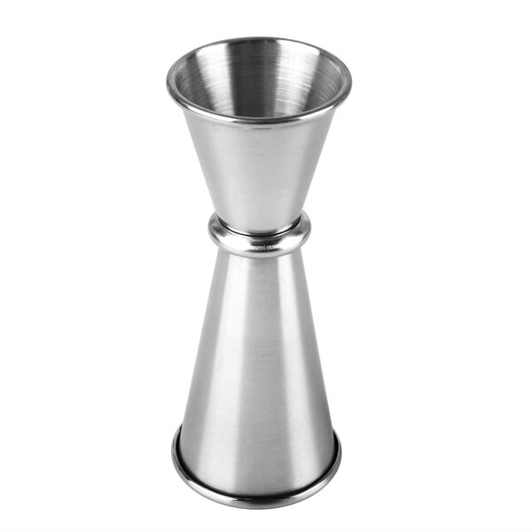 KM_ Stainless Double Jigger Shot Glass Cocktail Bartender Mixer Measuring Cup 