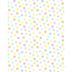 Pastel Stars Woven Flat Crib Sheet