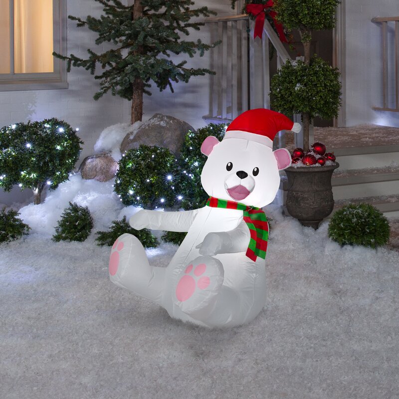 The Holiday Aisle® Polar Bear Inflatable & Reviews | Wayfair