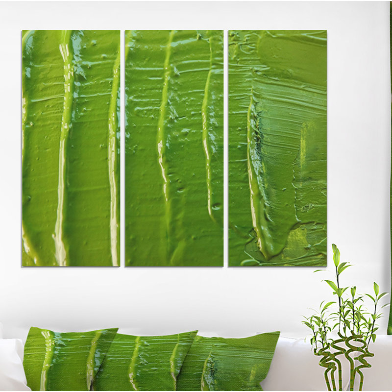 East Urban Home Banana Leaf In Green Oil Painting Print Multi