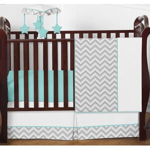 Zig Zag 4 Piece Crib Bedding Set