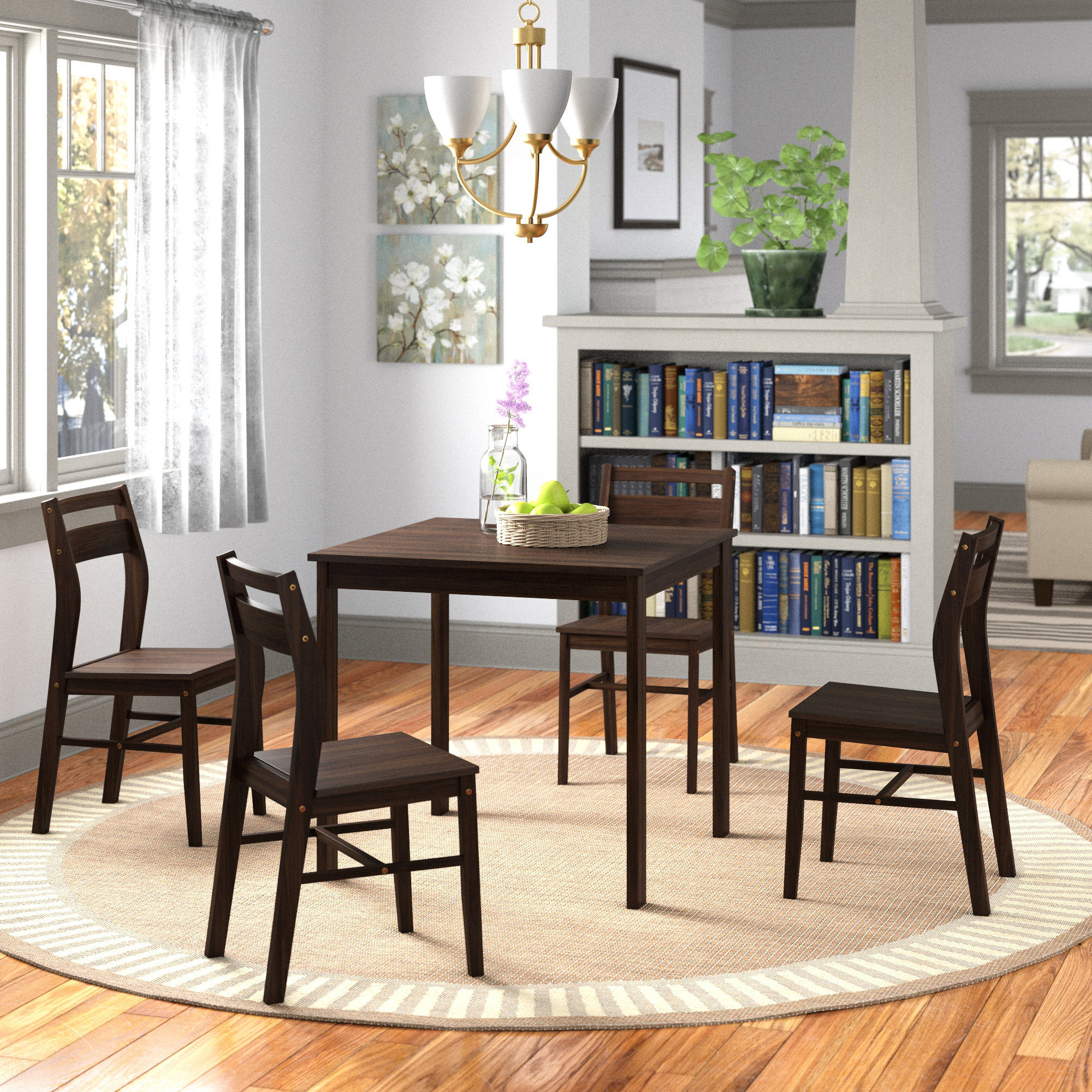 Andover Mills™ Ippolito 4 - Person Solid Wood Dining Set & Reviews | Wayfair