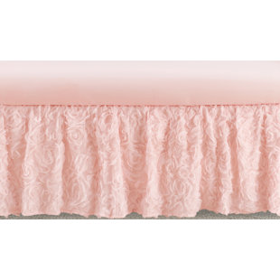 light pink crib skirt