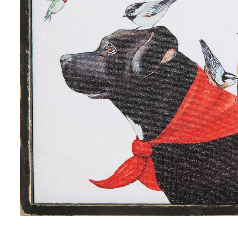 Archie Oscar Javin Birds On Dog Picture Frame Painting Print