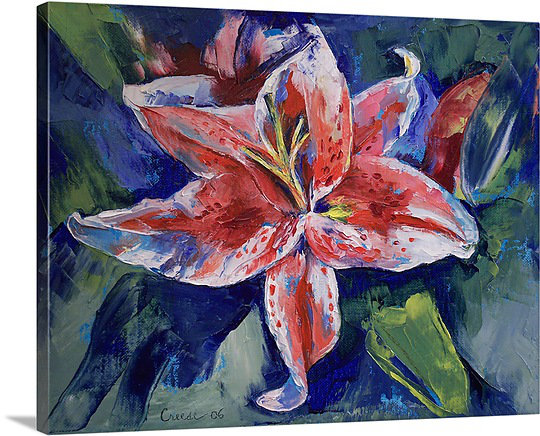 Canvas On Demand Tiger Lily By Michael Creese Painting Print On