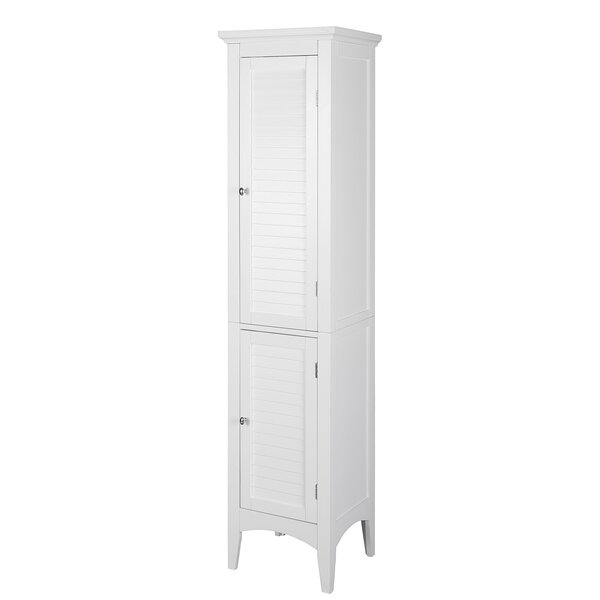 tall linen cabinet with mirror