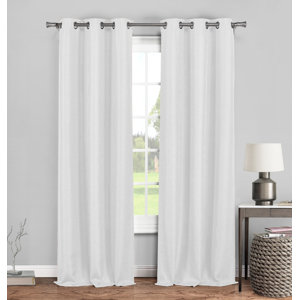 Beams Solid Blackout Thermal Grommet Curtain Panels (Set of 2)