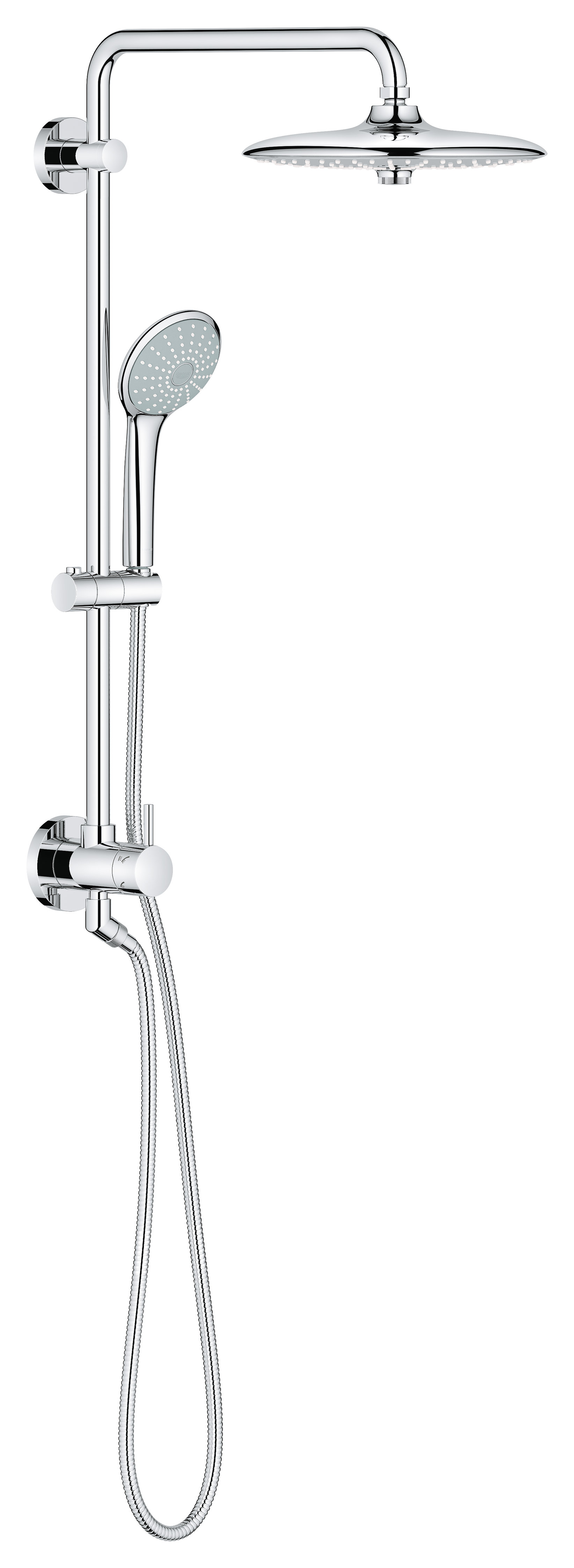 2.5 GPM GROHE 27867EN1 Retro-Fit Euphoria 25 Inch Shower System Brushed Nickel